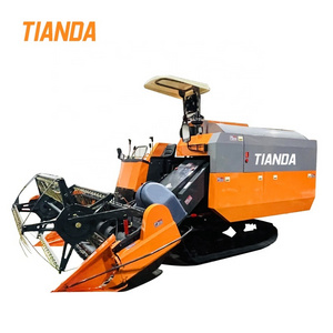 Automatic Discharge Farm Paddy Rice Wheat Combine Harvester / Corn Wheat Harvesting Machine Small Mini Combine Harvester Price