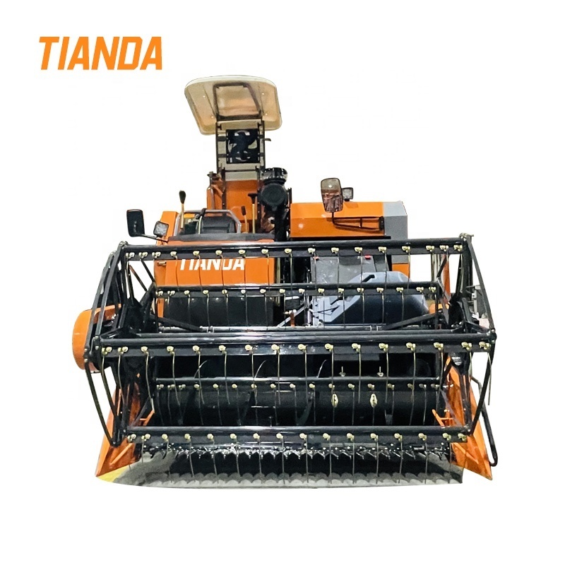 Automatic Discharge Farm Paddy Rice Wheat Combine Harvester / Corn Wheat Harvesting Machine Small Mini Combine Harvester Price