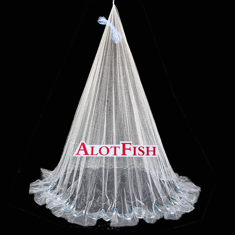 12FT 3/4''STR Japanese Style Cast Net Bottom Pocket Lead Chain Fishing Net