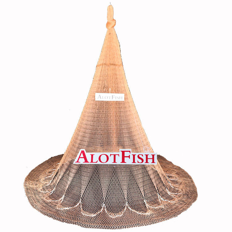 High Quality 10FT Japanese Style Bottom Pocket Cast Net Casting Net With Iron Sinker