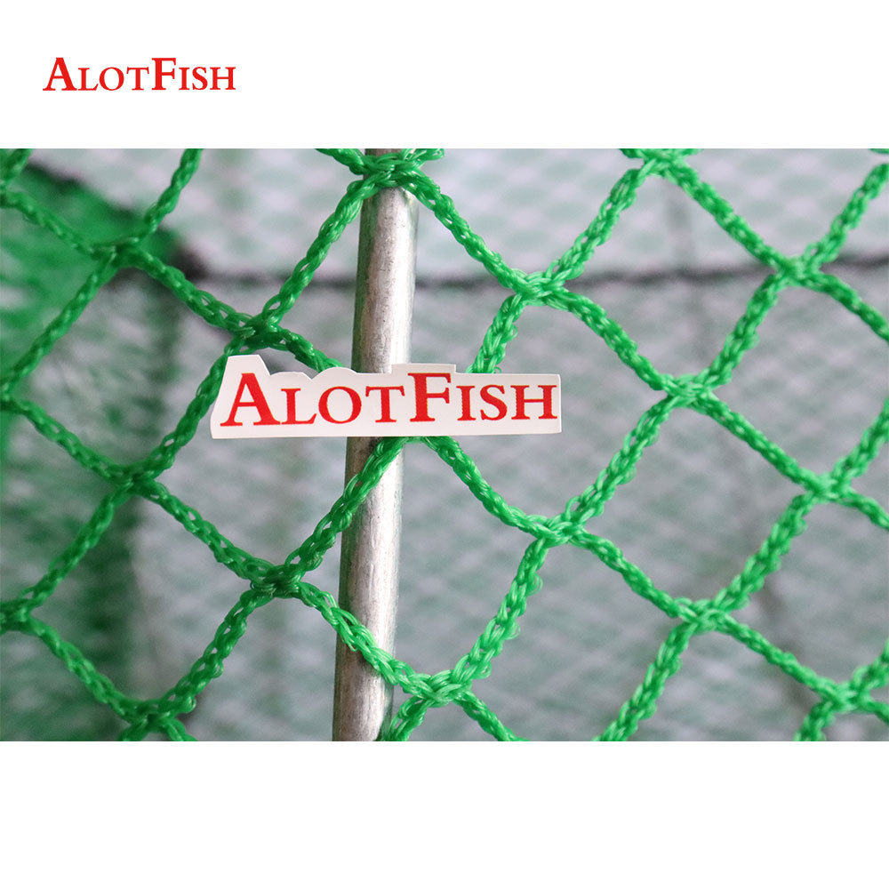 Hot sale 70x140cm big fishing trap black and green knotless netting HDG steel 6mm crab traps