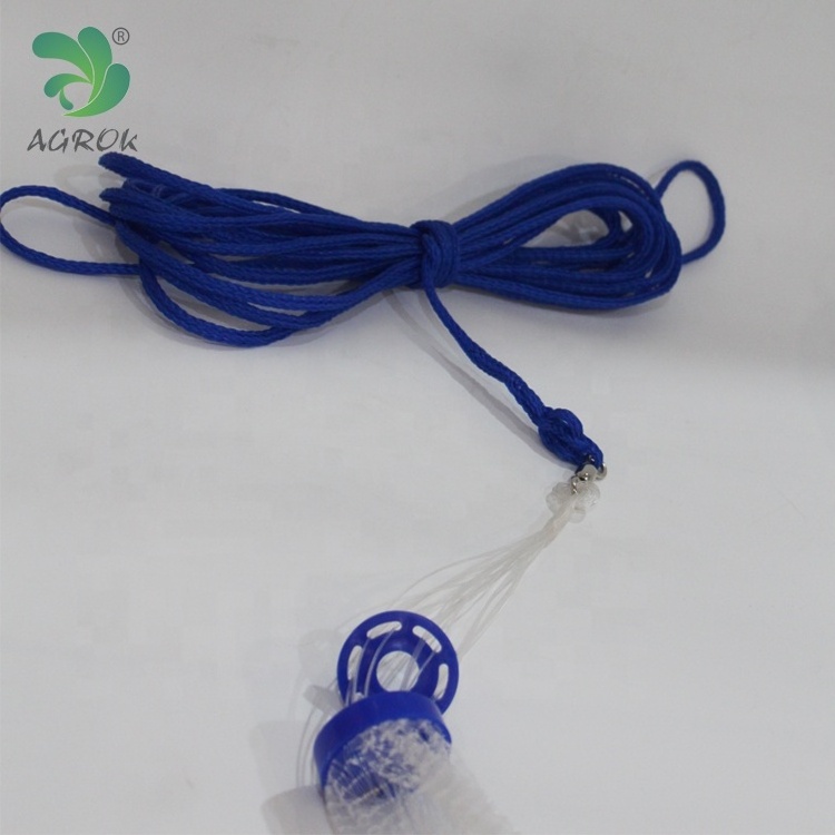 AGROK High Quality 6ft Frisbee Cast Net Nylon Monofilament Drawstring Easy Throw Fishing Net with Zinc Iron Sinker