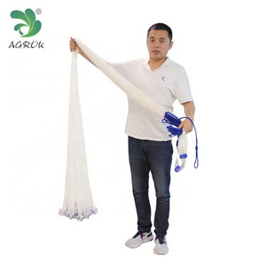 AGROK Hot Selling Size 4~9 Feet Nylon Hand Cast Net throwing bottom pocket cast net fishing cast net for sale