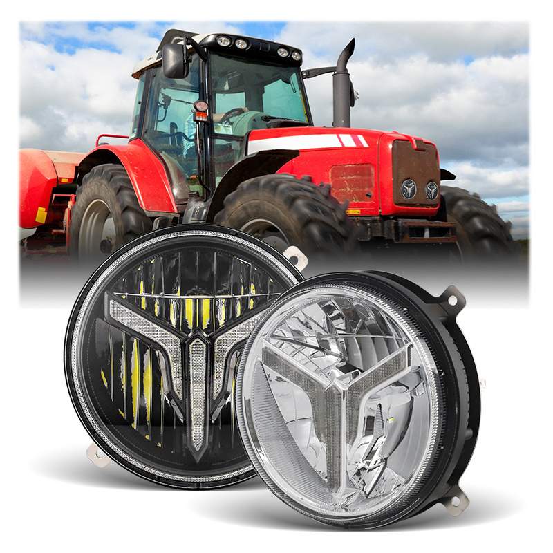 CISPR25 CLASS4 Round High/Low Sealed Beam Lights Agricultural Machine 5.5 Inch LED Tractor Headlight