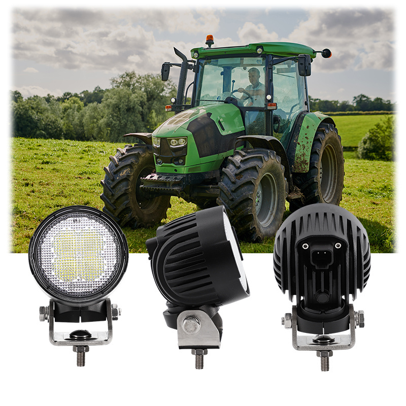 40W High Brightness Flood Beam Dustproof Tractor LED Work Light 3 Inch Round Agriculture Vehicle Work light