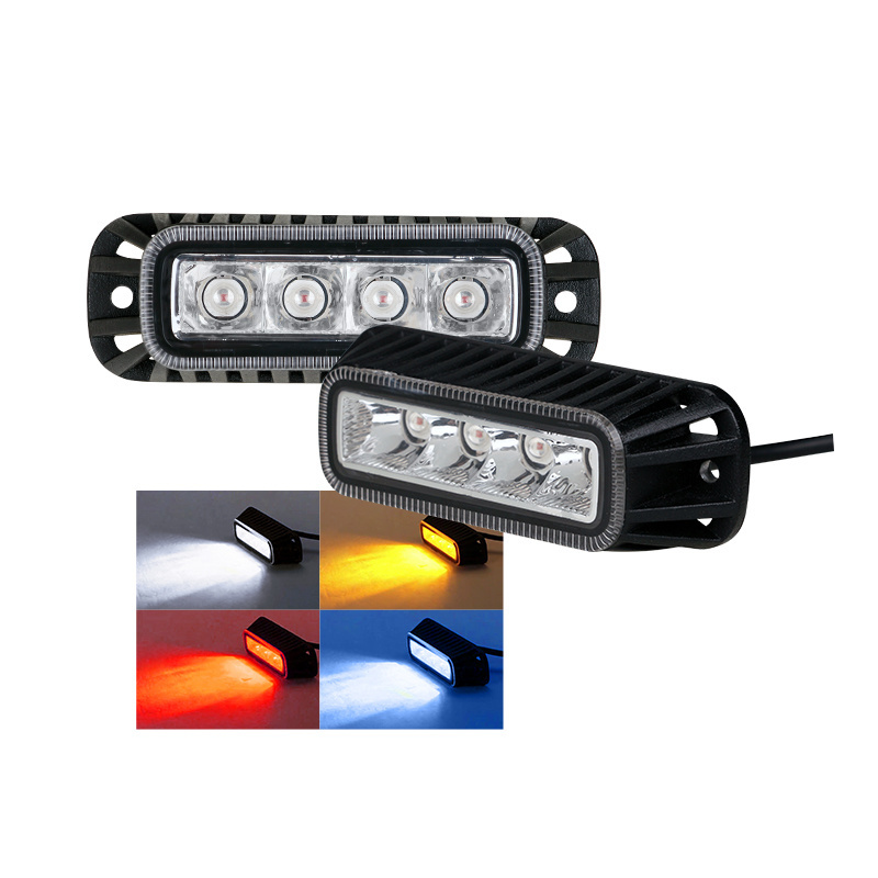 12V 24V 4 Led Strobe Warning Light Grille Flashing Light bar Truck Car Beacon Lamp Amber Red Blue White Traffic light