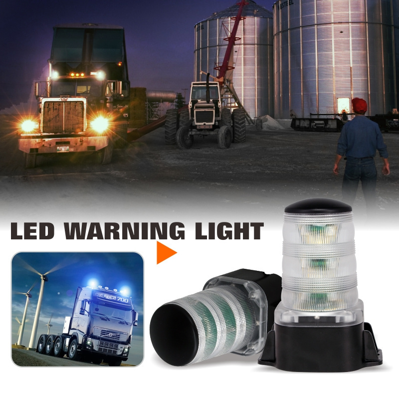 12V 24V Safety Warning Roof Top Flasher Emergency Flashing Beacon Magnetic Amber Clear Led Strobe Lights