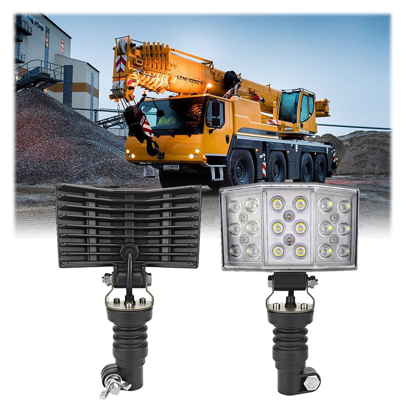 10-36V 240 Degrees Wide Angle Vehicle LED Driving Lights 54W Pipe Mount Agriculture LED Tractor Work Lights