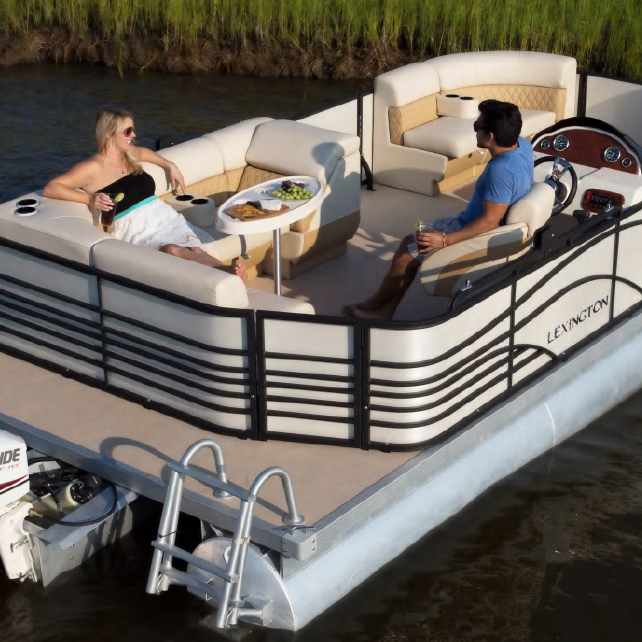 20ft luxury aluminium pontoon floats fishing house boat furniture with motor and trailer