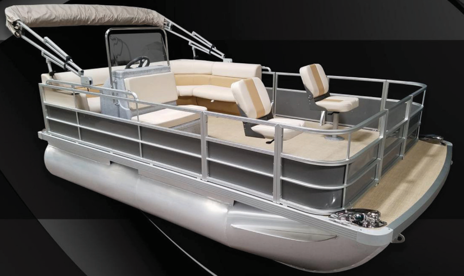 16 ft aluminum luxury pontoon boats with bimini fish cruise party barge floating for sale