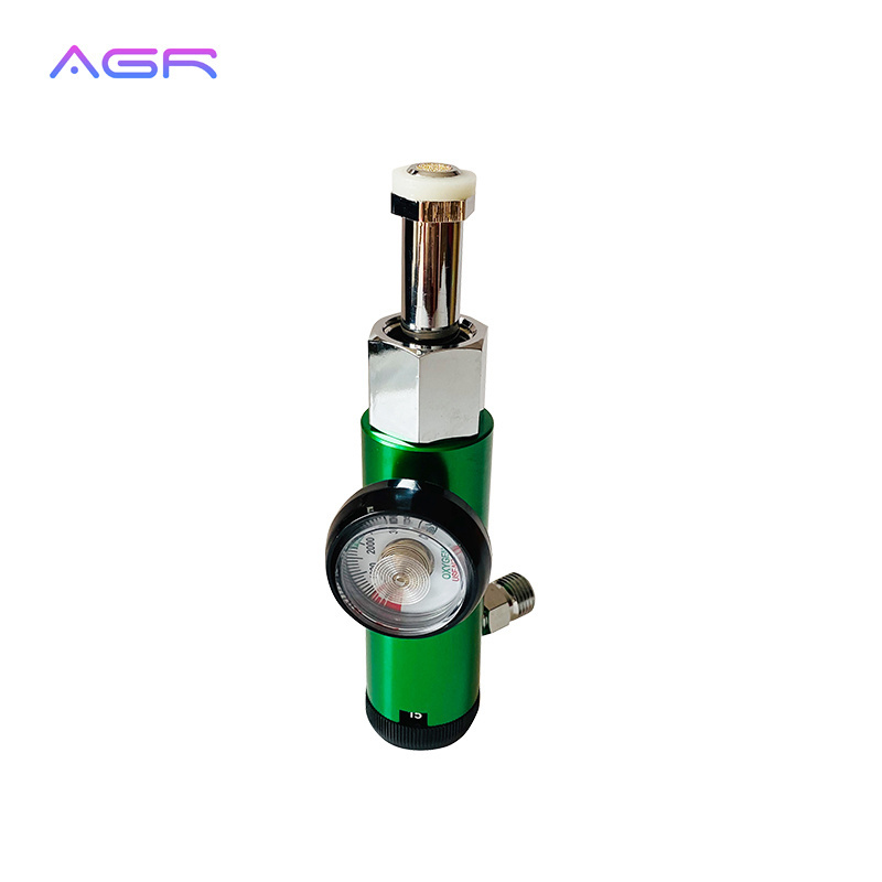 Full brass click-style bull-nose oxygen regulators medical including cga870 or cga540 standard for cylinder valve