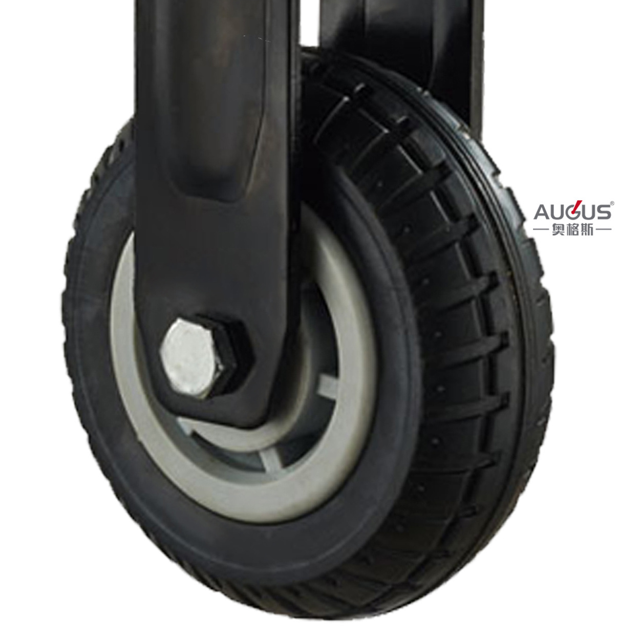 BLACK FOAM RUBBER HEAVY DUTY SWIVEL BRAKE CASTER 5 INCH WHEEL