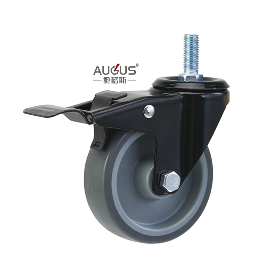 Guangdong manufacturer AUGUS Guangdong manufacturer AUGUS Plate Casters industrial heavy duty caster wheels with brake heavy duty large