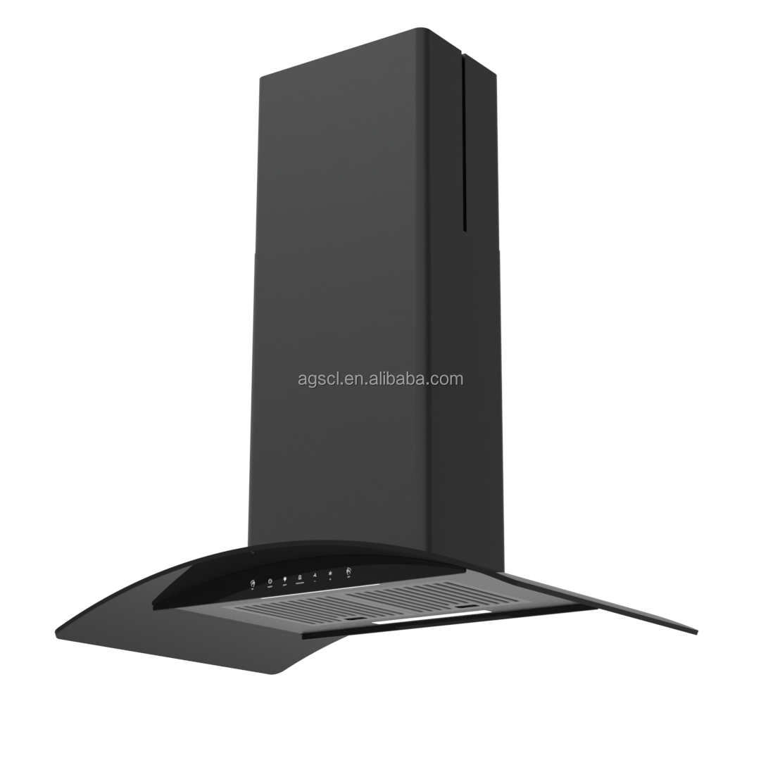 900mm Glass Cover Kitchen Cooker Hood Island Chimney Touchless control Range Hood Kitchen Extractor Hood OEM