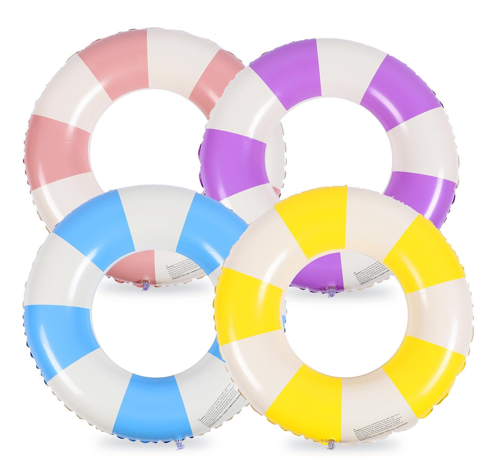 Swimming Pool Tubes Inflatable Swimming Ring Toys Classic Striped Tubes for Pool Summer Beach Party Decor Supplies