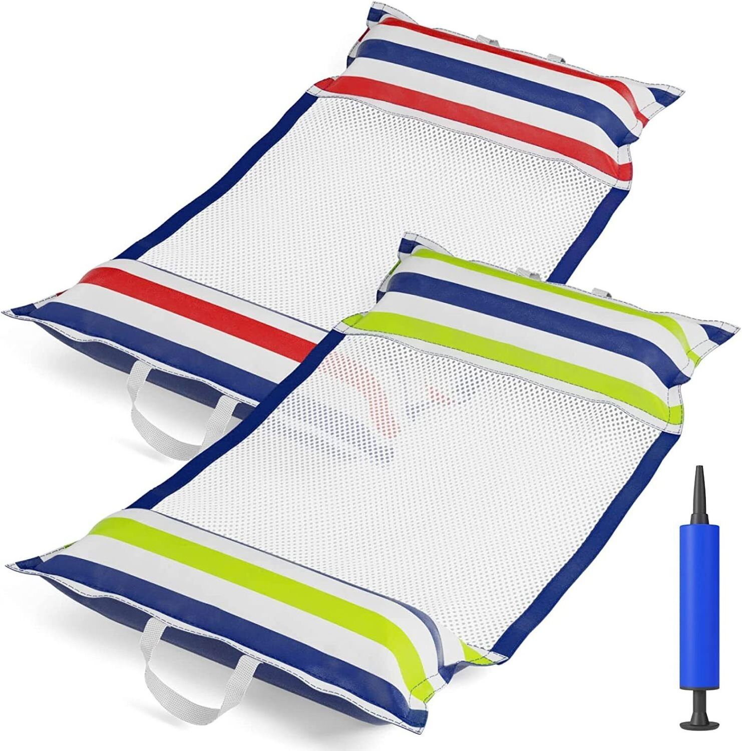 Inflatable Pool Hammock Float - 2 Pack Water Hammock Float  Multi-Purpose