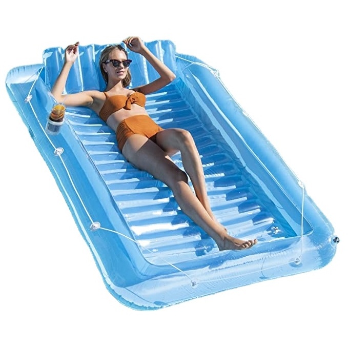 Inflatable Pool Floats- Sunbath chair Pool Raft  Tub with Inflatable Pillow for Family Outdoor, Garden Summer Water Party