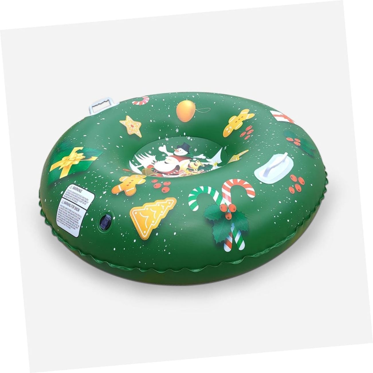 Winter Custom Green Christmas Toy Snow Tube Sledge Inflatable Outdoor Playing Game Toys Slide Tube Dry Snow for Kids Playing