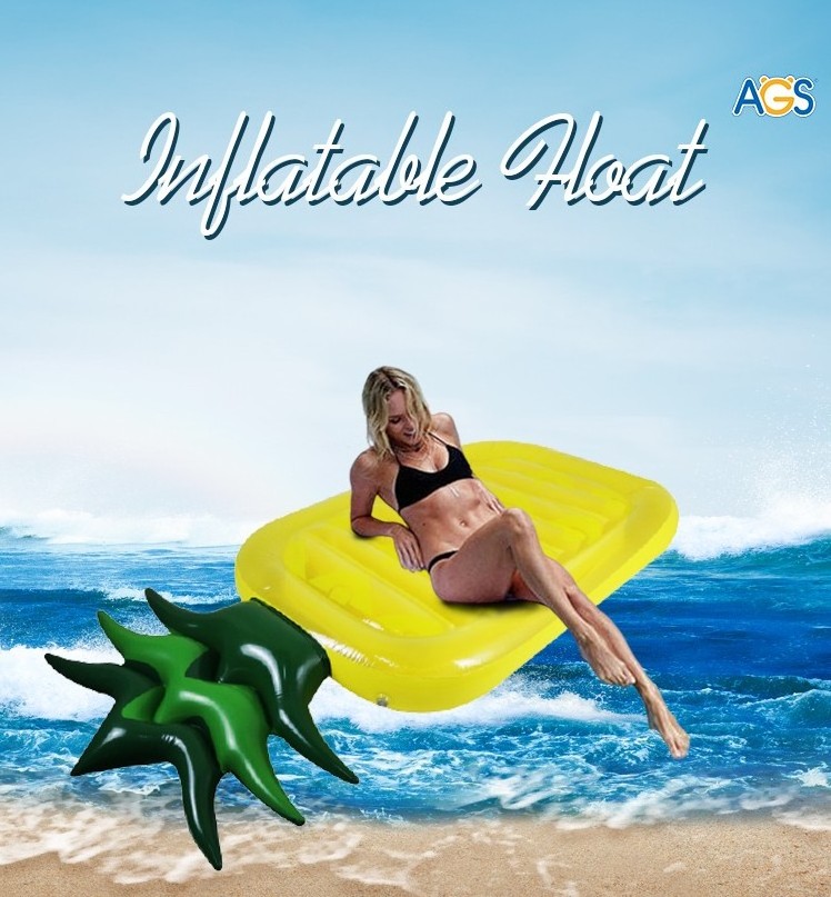 Inflatable Pineapple Pool Float Raft Large Outdoor Swimming Pool Inflatable Float Toy Floatie Lounge Toy for Adults & kids