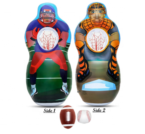 Inflatable Football Toss Target Party Game, Sports Toys Gifts for Kids Boys Girls and Family throwing games sets