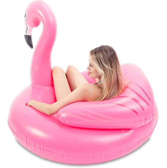 Inflatable Flamingo Tube Pool Float Fun Beach Floaty  Swim Toys  Summer Pool Lounge for Adults & Kids