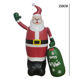 LED Lighted Giant Inflatable Santa Outdoor Decorations Inflatable Santa Claus Outdoor Blow up Santa for Christmas