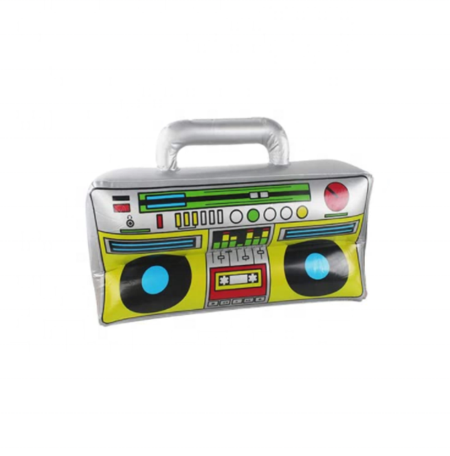 Inflatable PVC Radio Boombox Inflatable Props 80s 90s Party Decorations Toys for Rappers Hip Hop Adult Costumes Accessory