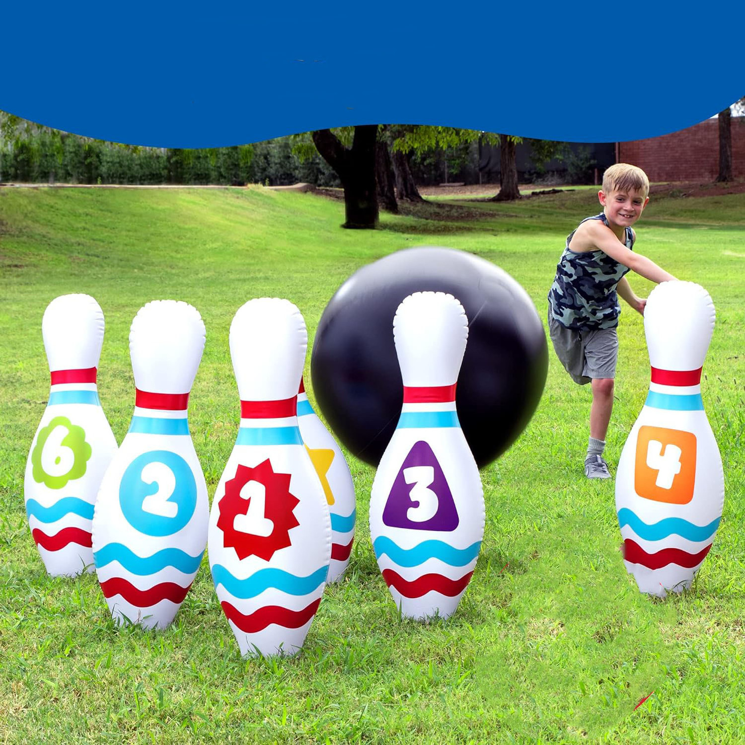 Inflatable Outdoor Bowling Set for Kids and Adults Christmas Birthday Party Games Kids Sports Playing Toys