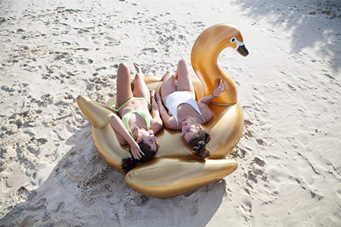 Flamingo Inflatable Pool Float Summer Adult Large Golden Swan PVC Water Fun Mattress Toys