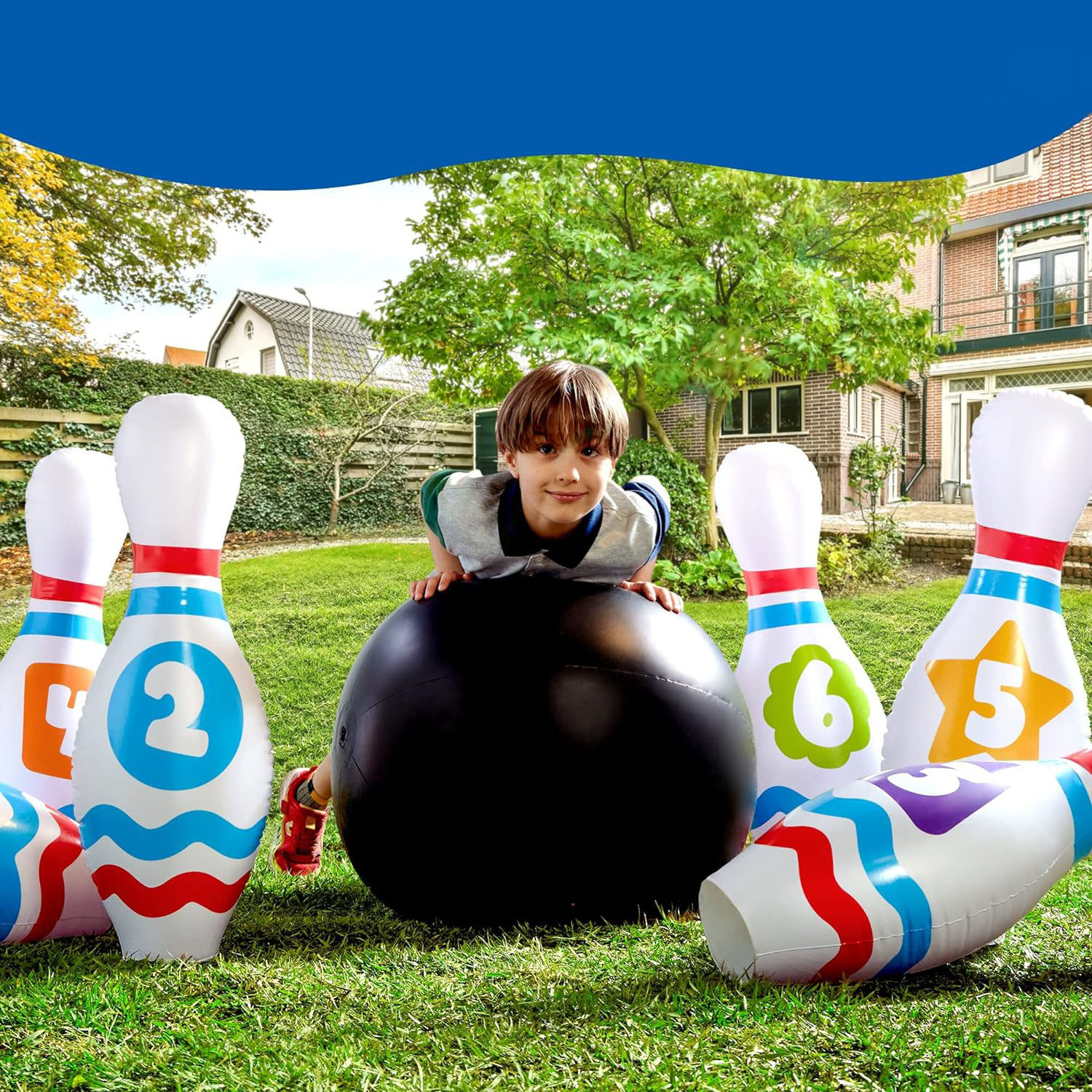 Inflatable Outdoor Bowling Set for Kids and Adults Christmas Birthday Party Games Kids Sports Playing Toys