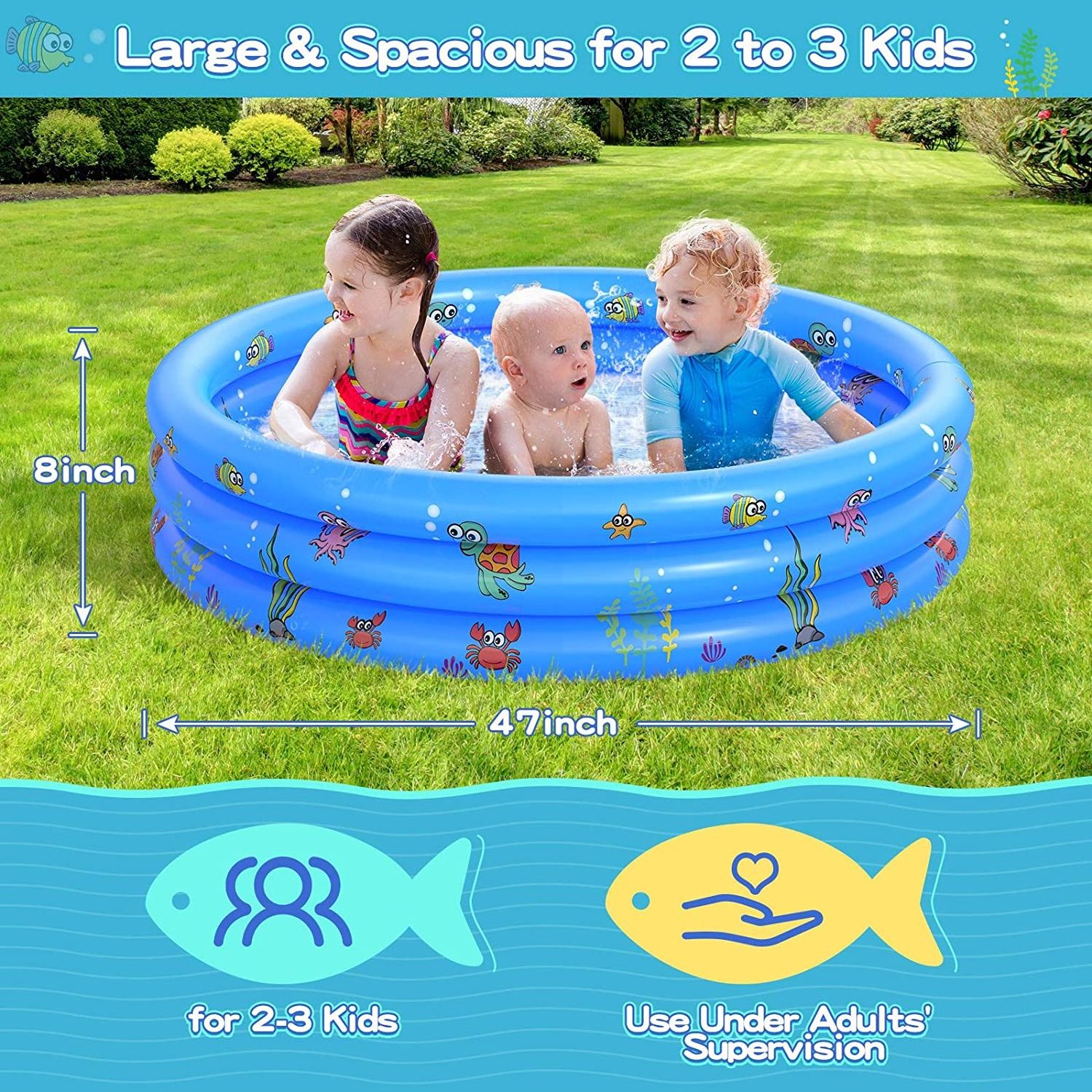 Mini Pool for infants Inflatable Swimming Pools for Outdoor and Indoor Baby Pool for Kids