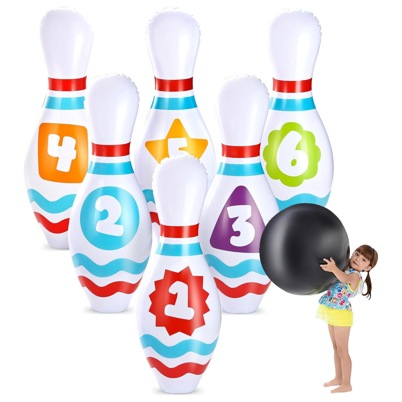 Inflatable Outdoor Bowling Set for Kids and Adults Christmas Birthday Party Games Kids Sports Playing Toys