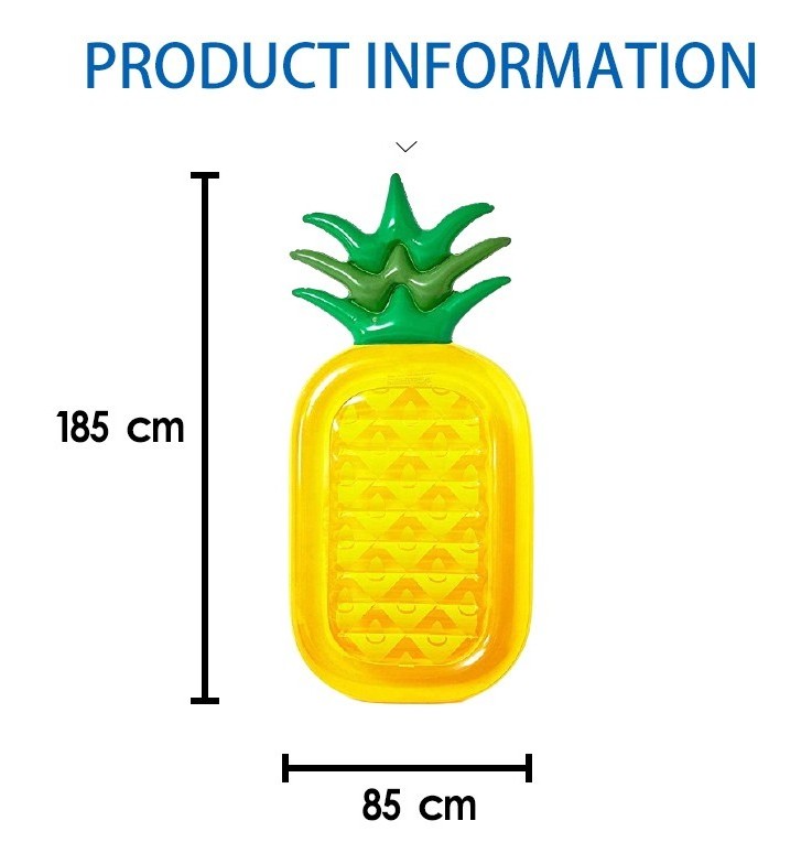 Inflatable Pineapple Pool Float Raft Large Outdoor Swimming Pool Inflatable Float Toy Floatie Lounge Toy for Adults & kids