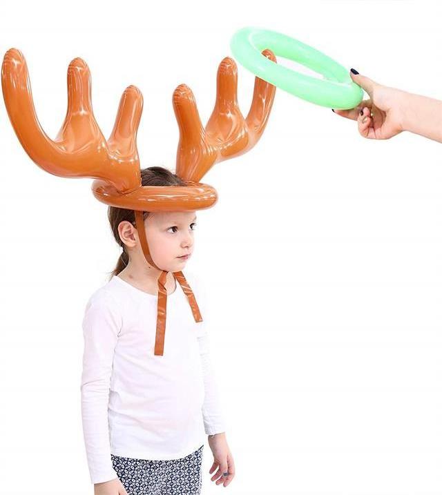 Inflatable deer head ring Game Supplies Toys Inflatable Reindeer Antler Ring Toss Game Ring Toss for Christmas Party Games