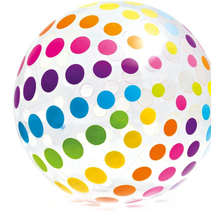 Inflatable Ball Summer Water ball 42" Giant Beach Ball  Crystal Clear with Translucent Dots 1 Pack