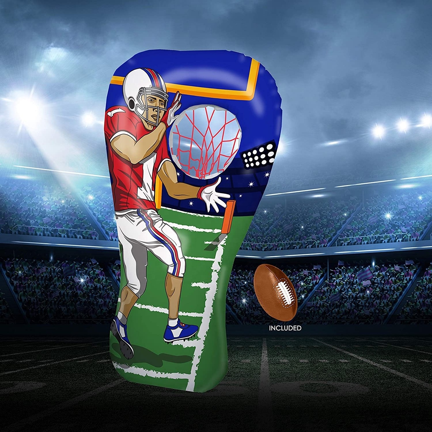 Inflatable Football Toss Target Party Game, Sports Toys Gifts for Kids Boys Girls and Family throwing games sets