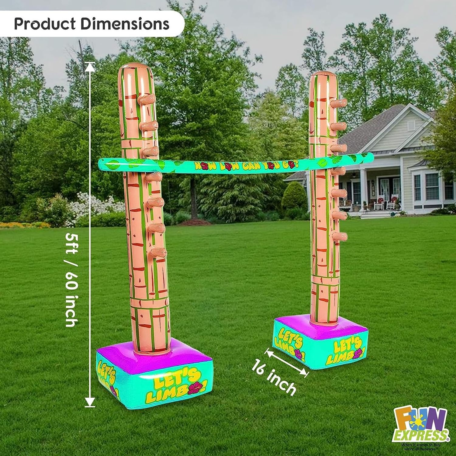 Limbo Game for Adults Kids Indoors and Outdoors Inflatable Limbo Kit for Party Inflatable Game Toy