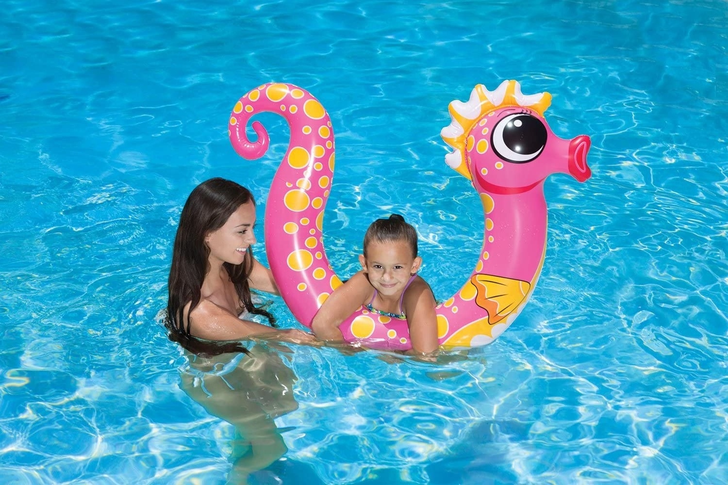 Swimming Pool Inflatable Noodles Float, inflatable Seahorse noodles, swimming stick