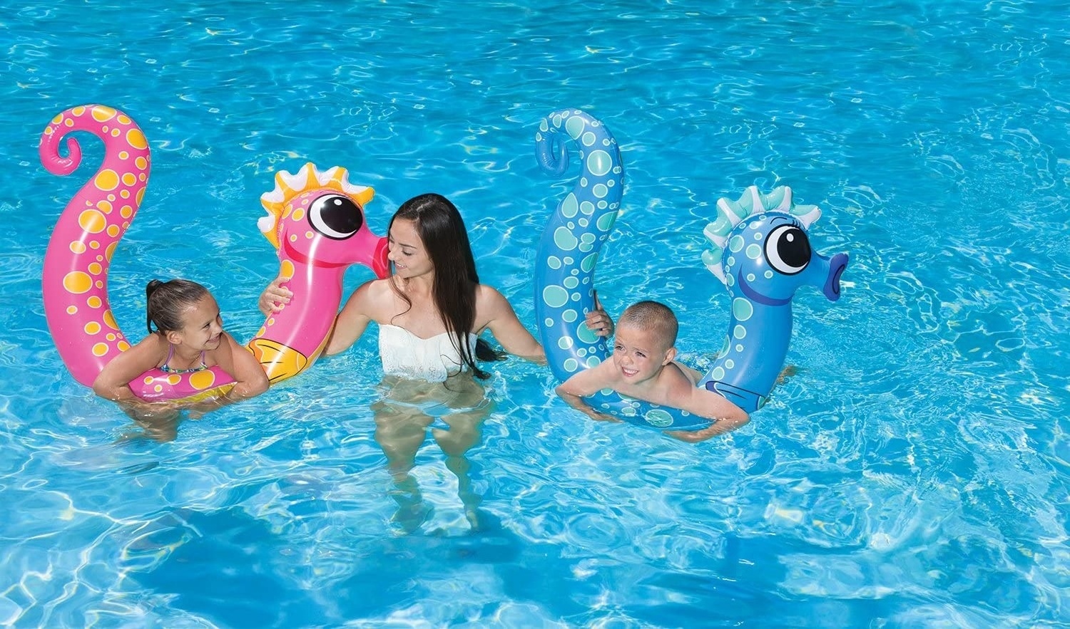 Swimming Pool Inflatable Noodles Float, inflatable Seahorse noodles, swimming stick