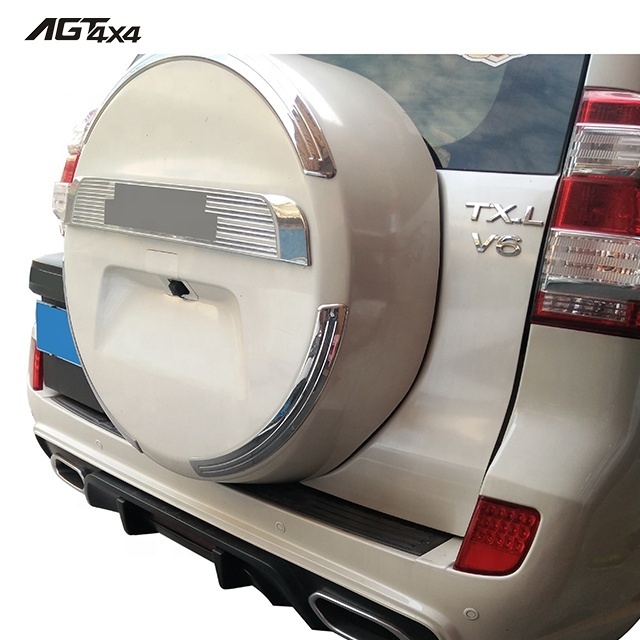 AGT4X4 Auto Accessories rear Door Spare Tire Cover Plastic For prado FJ150 2014-2021 Auto Spare Tire