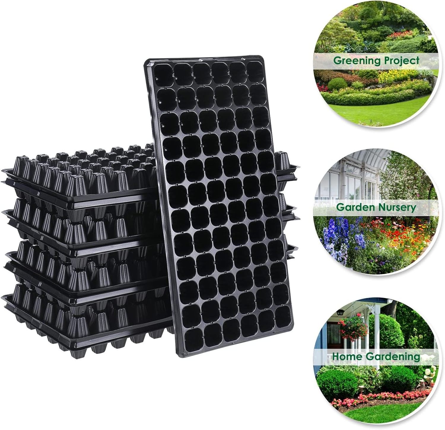 Plant Growing Seedling Tray 200 Cell Vegetable Seed Germination Tray Carton Box Plastic Tree Tray Ten Cell Plug 500 Not Coated