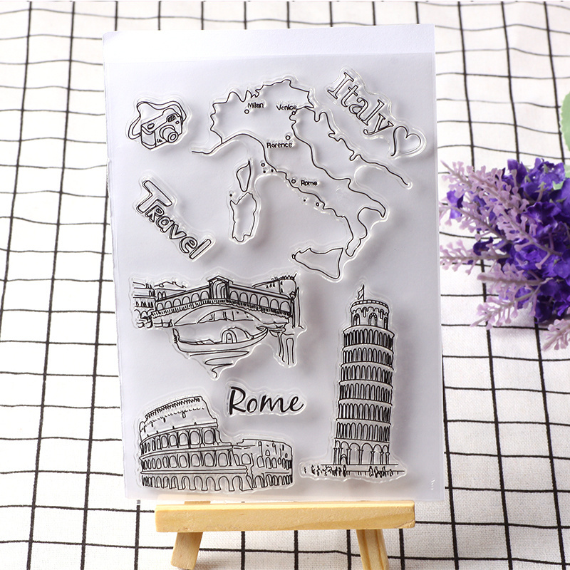 AAGU Ready to Ship Letter Flower Transparent Clear Rubber Stamp for Seal DIY Scrapbooking Photo Album Decorative Clear Stamp