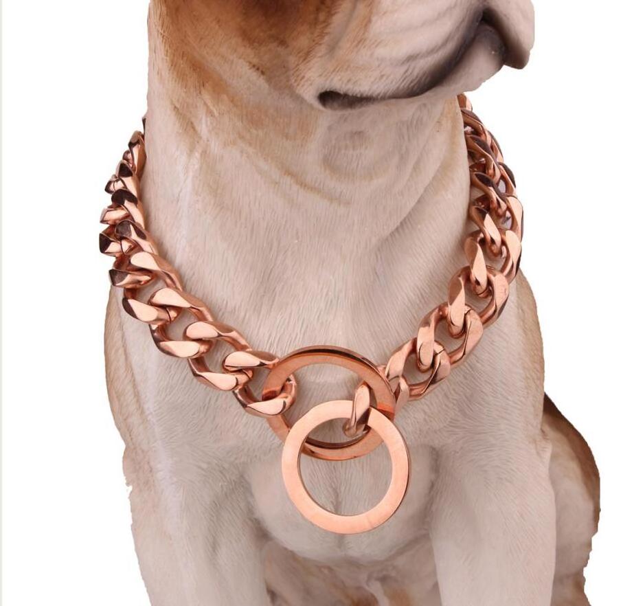 Dog Cuban Collar Walking Metal Chain with Design 316L Stainless Steel Chain Jewelry Accessories for Small Medium Large Dogs