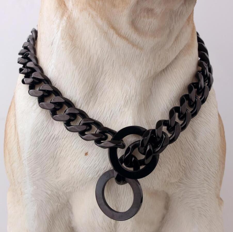 Dog Cuban Collar Walking Metal Chain with Design 316L Stainless Steel Chain Jewelry Accessories for Small Medium Large Dogs