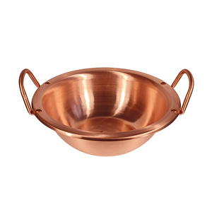 99.9% copper Exquisitely Designed Copper Sugar Pot Shimmering AHA Copper Pot For Professional Sugar Cooking