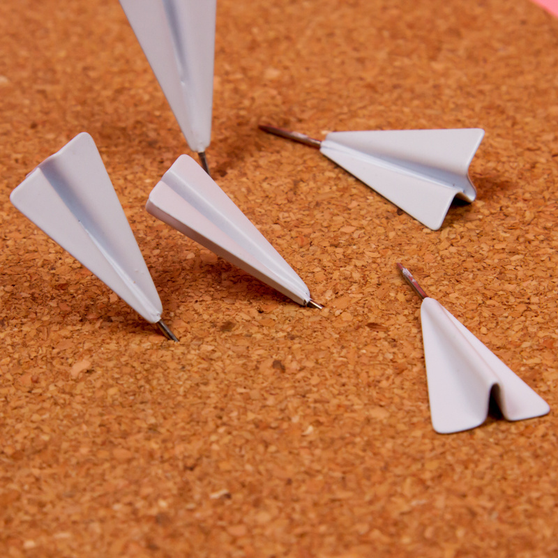 Creative Message Board Paper Airplane Pushpins Drawing Pins Cork Board Tacks Maps Pins Plane Push Pins