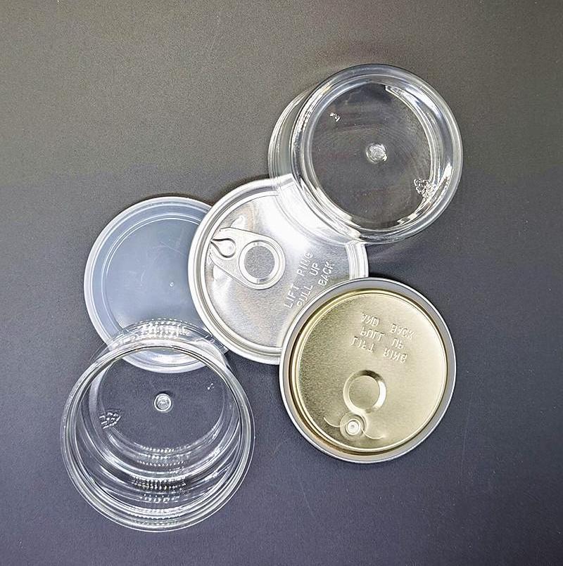 55ml 100ml 120ml airtight empty plastic tuna aluminum tin cans with easy peel ring lid-Liquid food flower candy honey stash box