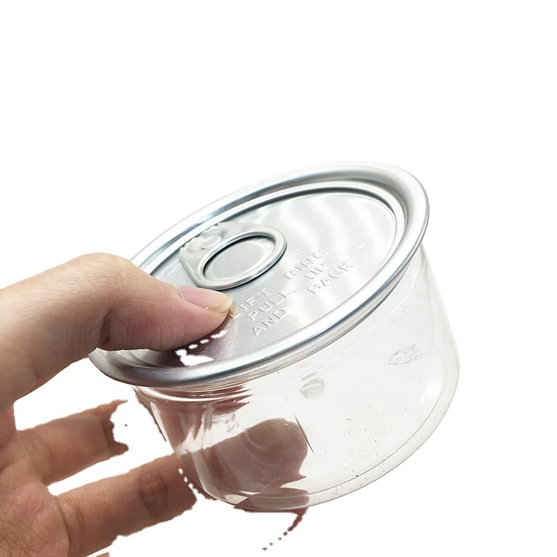 55ml 100ml 120ml airtight empty plastic tuna aluminum tin cans with easy peel ring lid-Liquid food flower candy honey stash box