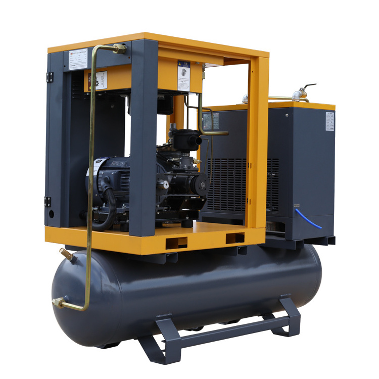 5hp 7.5hp 10hp 15hp 20hp Air Compressor Tank Mounted 7.5kw 11kw 15kw 8 bar 500l Screw Air Compressor