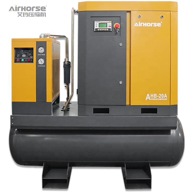 CE 230PSI 16bar 22kw 30HP PM VSD All In One Permanent Screw Air Compressor Skid Mounted With 500L 800L ASME Tank